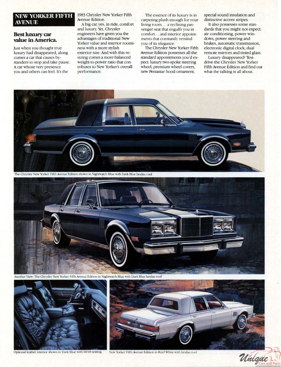 1983 Chrysler-Plymouth Brochure Page 7